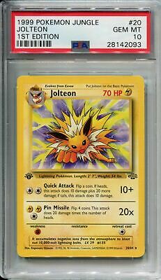 Pokemon Jungle 1st Edition Card 20 Jolteon PSA 10