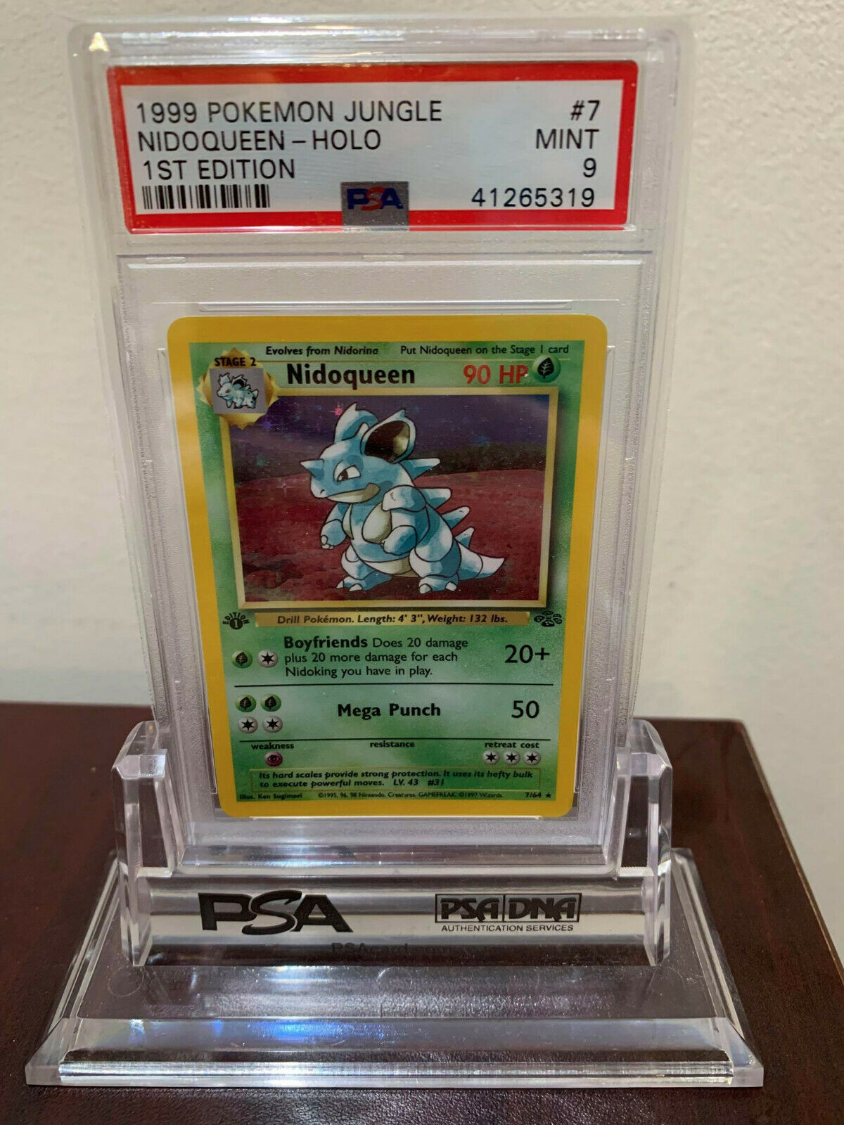 PSA 9 Holo 1st Edition Nidoqueen Jungle Pokemon Card 764