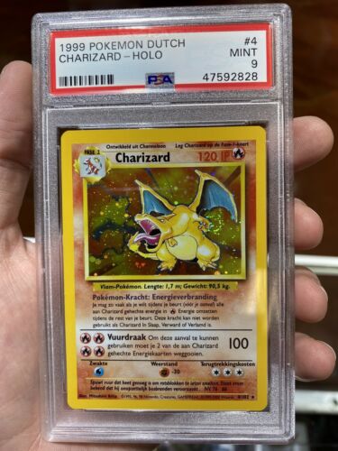 Charizard Dutch Unlimited Holo Base MINT 9 PSA Pokemon 4102