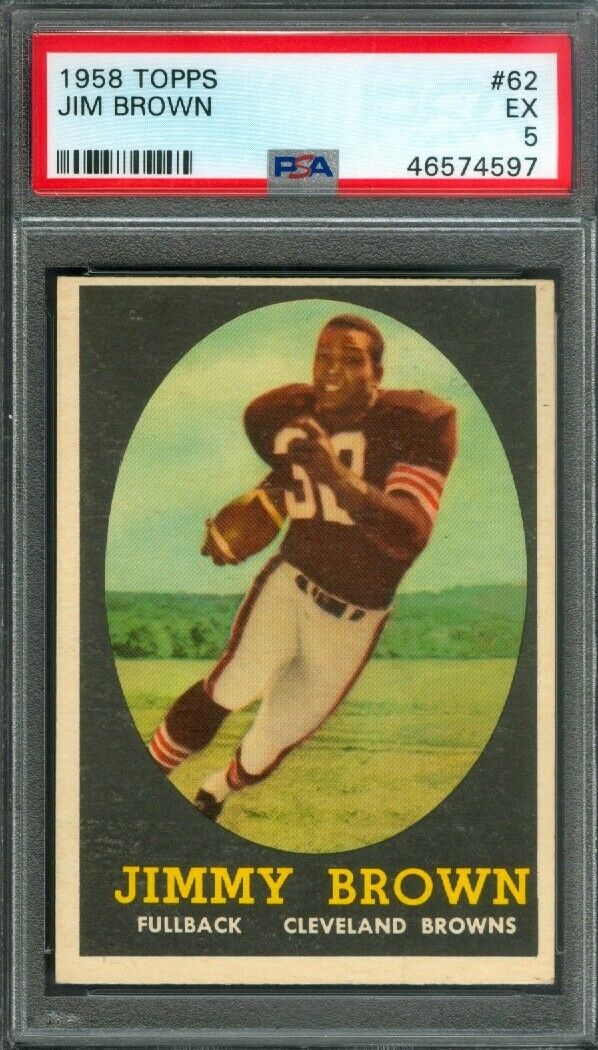 1958 Topps Football JIMMY BROWN 62 Browns PSA 5 Excellent