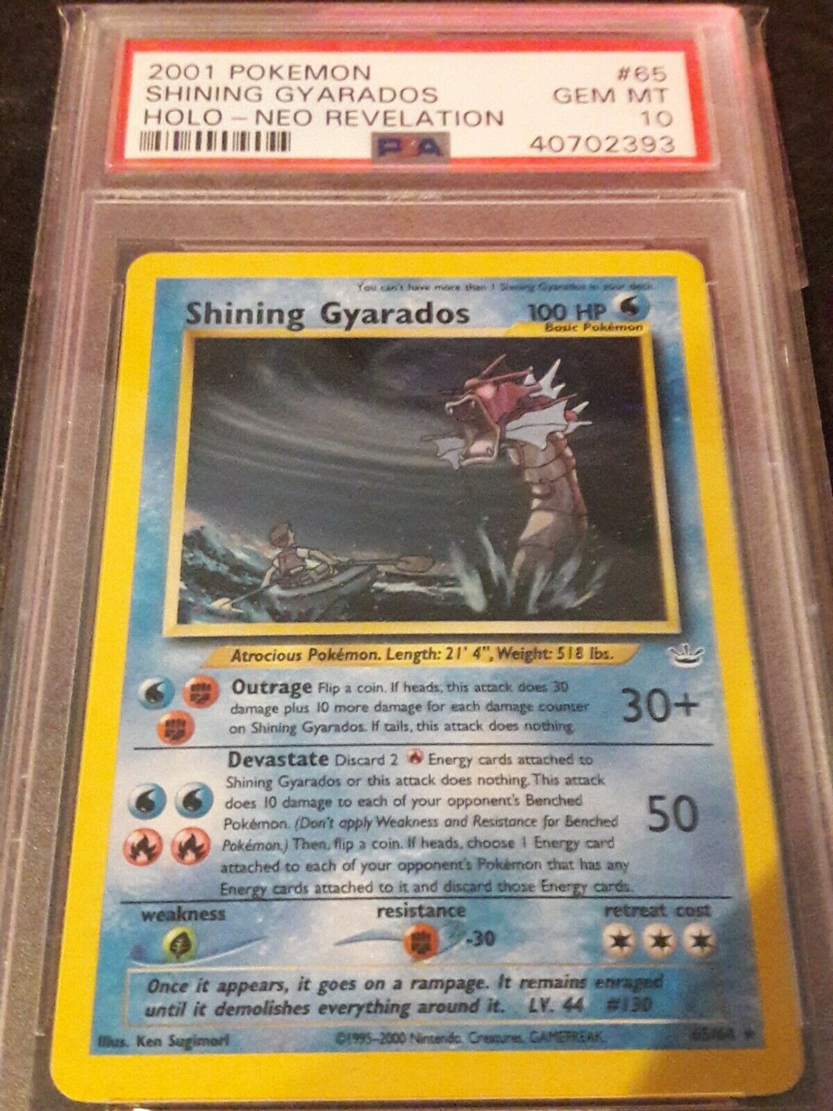 Pokemon PSA 10 Shining Gyarados Holo Unlimited