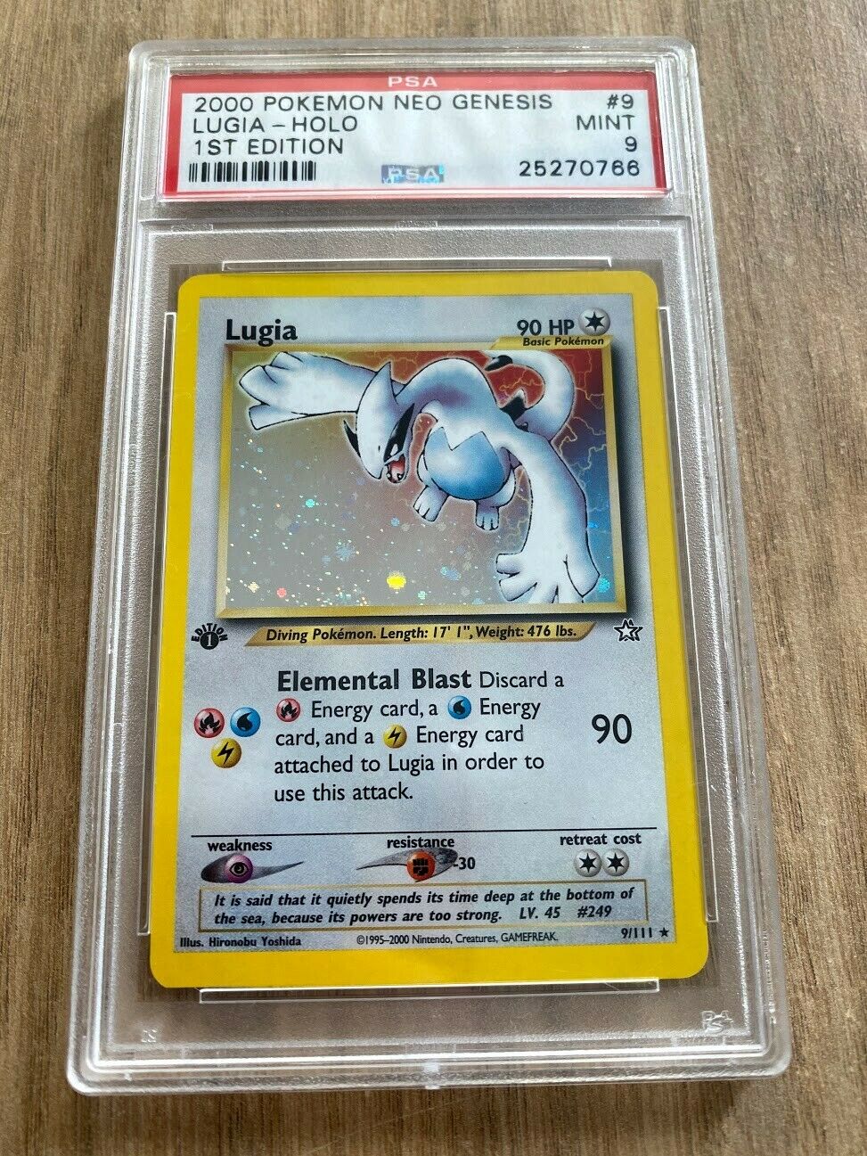 PSA 9 2000 Pokemon Neo Genesis 1st Edition Lugia Holo