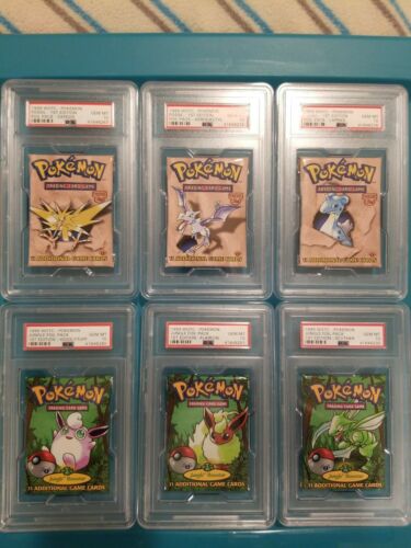 pokemon 1st edition psa 10 jungle and fossill sets