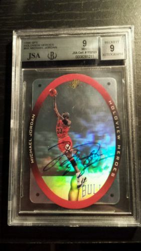 1996 SPX Michael Jordan Holoview Heores Autograph 