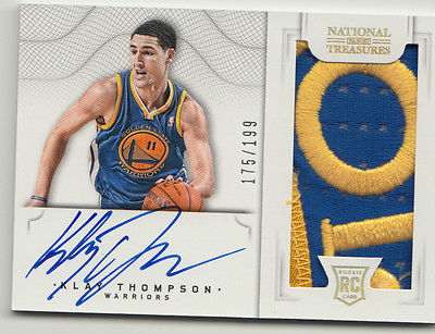 201213 PANINI NATIONAL TREASURES KLAY THOMPSON ROOKIE PATCH AUTO AMAZING PATCH