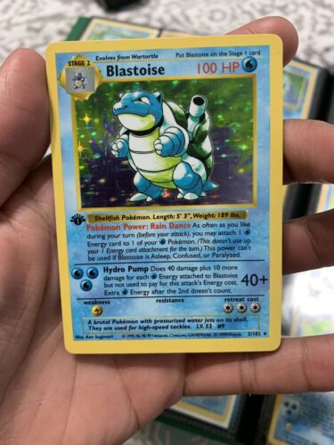 Pokemon Card Blastoise 2102 1st Edition Shadowless LPEXC