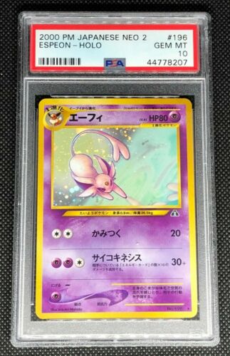 ESPEON 196  PSA 10 GEM MINT POKEMON JAPANESE NEO DISCOVERY 2 HOLO CARD