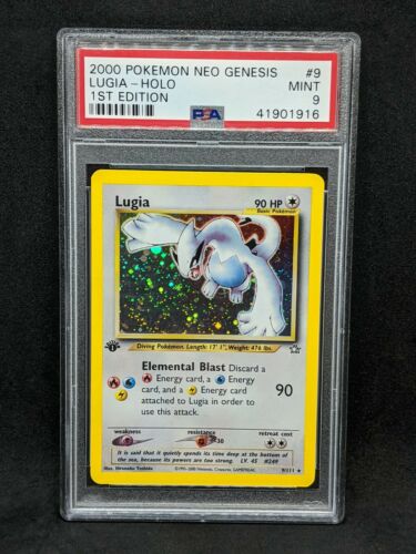 Lugia Holo 1st Edition Neo Genesis PSA 9 Mint 2000 Pokemon Card 9111