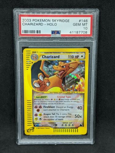Crystal Charizard Holo PSA 10 Skyridge 2003 Gem Mint Pokemon Card 146144