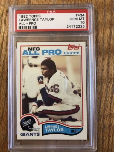 1982 Topps Football Lawrence Taylor ROOKIE RC ALLPRO 434 PSA 10 GEM