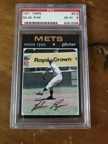 1971 Topps Nolan Ryan New York Mets 513 Baseball Card PSA 8