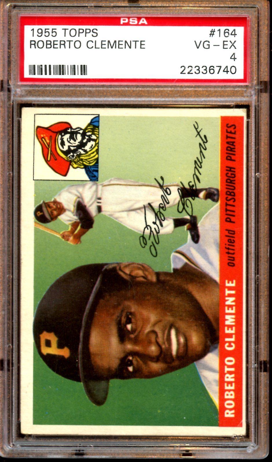 1955 Topps Baseball Card 164 Roberto Clemente Rookie PSA 4 VGEX