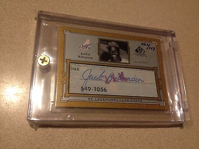 2001 Upper Deck Jackie Robinson SP Legendary Cuts Auto Dodgers 60147