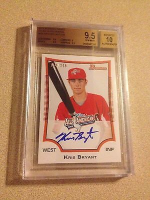 2013 Bowman Draft KRIS BRYANT AFLAC Auto BGS 95 154235 