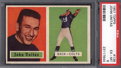 1957 Topps 138 Johnny Unitas Rookie HOF Colts PSA 6 616771