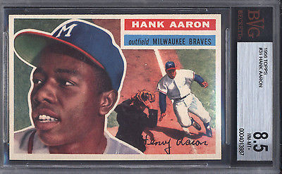 1956 Topps 31 Hank Aaron Braves BGS BVG 85 617978