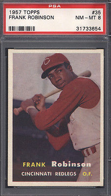 1957 Topps 35 Frank Robinson Rookie HOF Reds PSA 8 617957