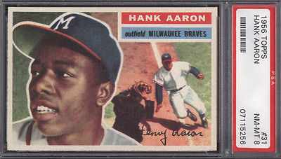 1956 Topps 31 Hank Aaron Braves PSA 8 Well Centered 618699