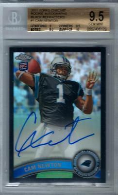 2011 Topps Chrome CAM NEWTON Auto rc rookie Black Refractor 625 BGS 9510