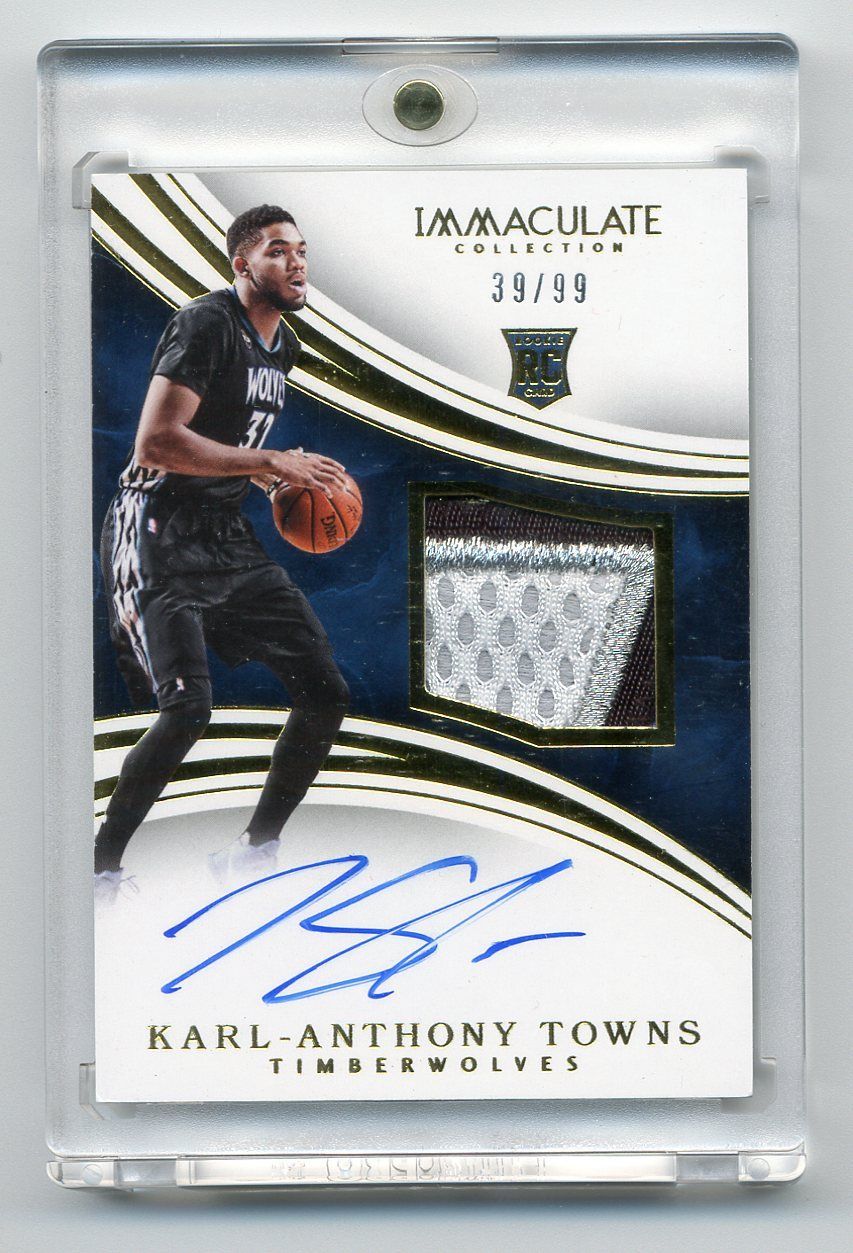 KarlAnthony Towns 201516 Immaculate Collection RC Auto Patch RPA 3999