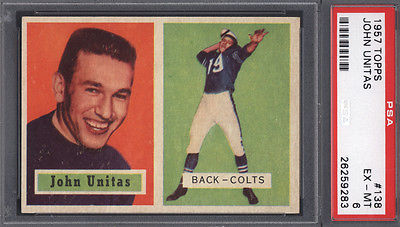 1957 Topps 138 Johnny Unitas Rookie HOF Colts PSA 6 620742