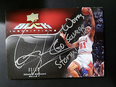 200809 UD Black Inscriptions Dennis Rodman Worm Savage Storm Auto 0325 O7