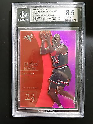 199798 EX2001 Essential Credentials Future Michael Jordan 6772 BGS 85 O7