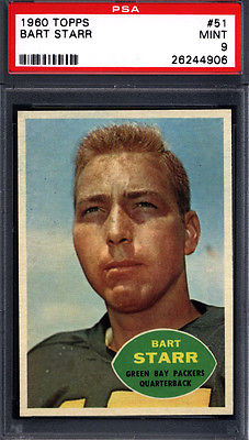 1960 Topps 51 Bart Starr Packers PSA 9 pop 17 Well Centered