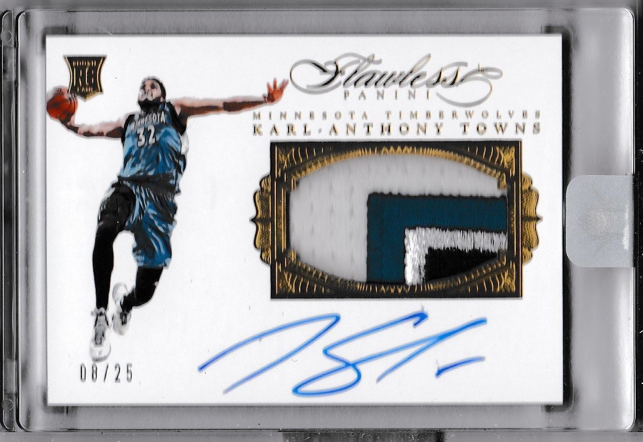 KarlAnthony Towns 1516 Flawless RC Auto Jersey Patch 0825