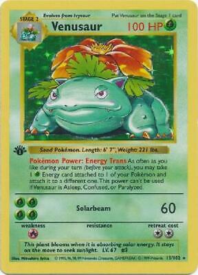 Venusaur  15102  Lightly Played   Holo Rare 1st Edition Pokemon Card