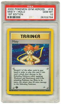 Misty  18132  PSA GEM MT 10  Holo Rare 1st Edition Gym Pokemon Card 3DY