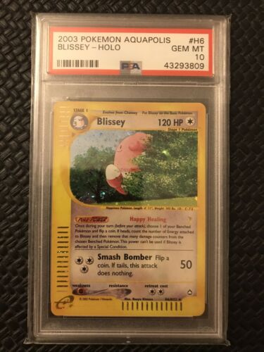 H6147 Blissey  PSA 10 Gem MT Pop 10  Pokemon TCG Aquapolis 2003