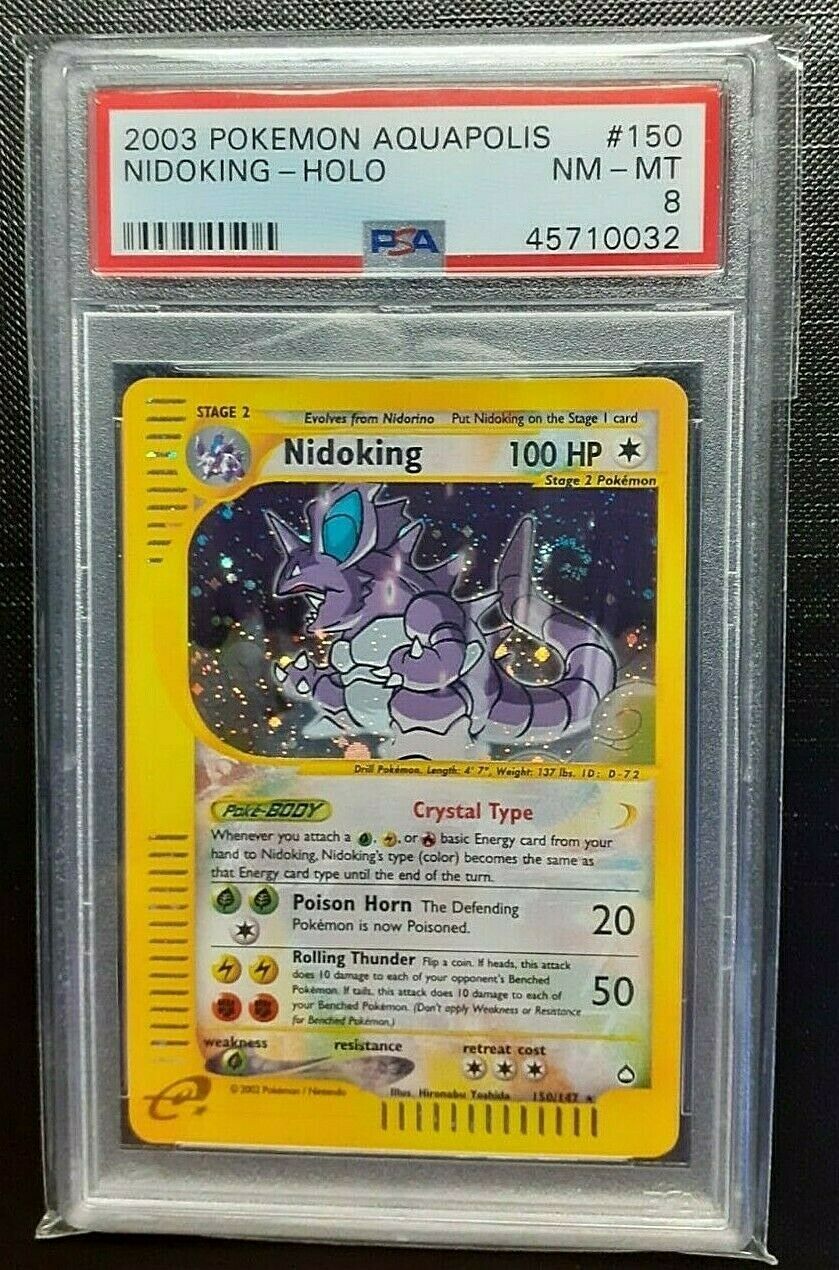 NIDOKING  AQUAPOLIS PSA CRYSTAL  POKEMON NO CHARIZARD LUGIA SHINING GOLD STAR