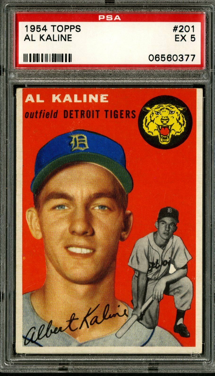 1954 Topps Baseball 201 AL KALINE RC ROOKIE CARD Tigers PSA EX 5  Centered
