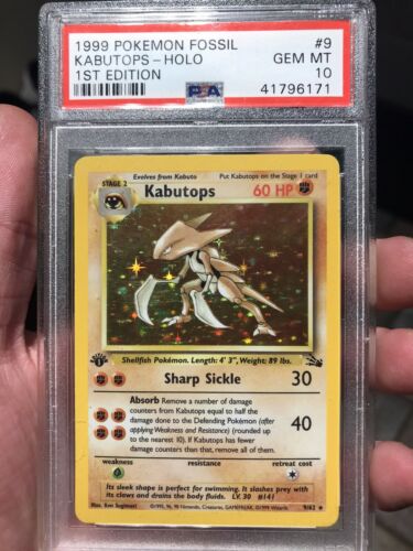 PSA 10 GEM MINT Kabutops 1ST EDITION HOLO Pokemon Fossil WOTC 1999