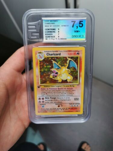 Charizard 1st Edition European Grading 75 Spanish Pokemon Card Psa