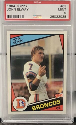 1984 Topps Football John Elway ROOKIE RC 63 PSA 9 MINT CENTERED