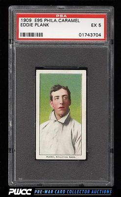 1909 E95 Philadelphia Caramel Eddie Plank PSA 5 EX PWCC