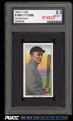 190911 T206 Ty Cobb BAT OFF SHOULDER OLD MILL PRO 85 Trimmed PWCC