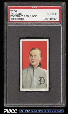 190911 T206 Ty Cobb RED PORTRAIT PSA 2 GD PWCC