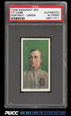 190911 T206 Ty Cobb GREEN PORTRAIT PSA AUTH Altered PWCC