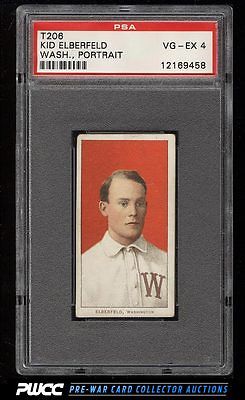 190911 T206 Kid Elberfeld WASHINGTON PORTRAIT PSA 4 VGEX PWCC