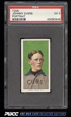 190911 T206 Johnny Evers PORTRAIT PSA 5 EX PWCC