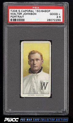 190911 T206 Walter Johnson PORTRAIT PSA 25 GD PWCC