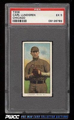 190911 T206 Carl Lundgren CHICAGO PSA 5 EX PWCC