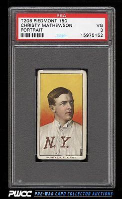 190911 T206 Christy Mathewson PORTRAIT PSA 3 VG PWCC