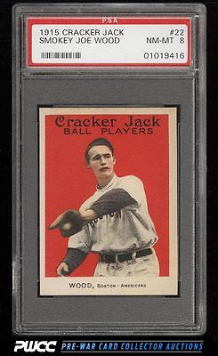 1915 Cracker Jack Smokey Joe Wood 22 PSA 8 NMMT PWCC