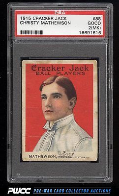 1915 Cracker Jack Christy Mathewson 88 PSA 2mk GD PWCC