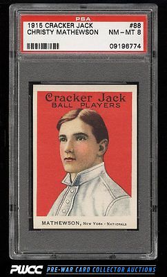 1915 Cracker Jack Christy Mathewson 88 PSA 8 NMMT PWCC