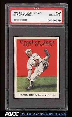 1915 Cracker Jack Frank Smith 90 PSA 8 NMMT PWCC